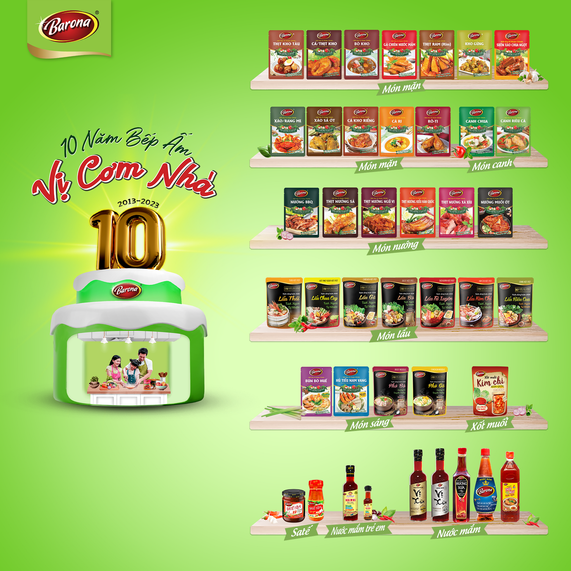 BARONA 10 NĂM BẾP ẤM, TRỌN VỊ BỮA CƠM NHÀ